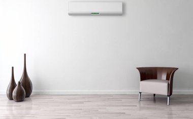 modern parlak iç mekan 3D resimleme