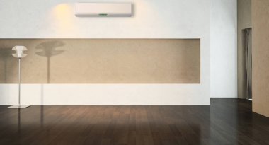 modern parlak iç mekan 3D resimleme