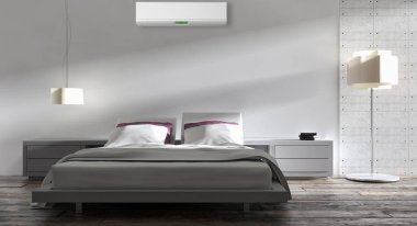 modern parlak iç mekan 3D resimleme