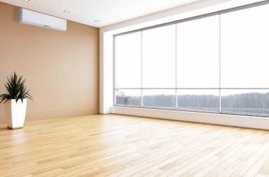 modern parlak iç mekan 3D resimleme