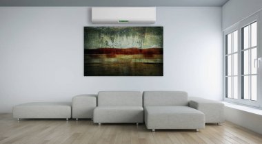 modern parlak iç mekan 3D resimleme