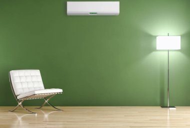 modern parlak iç mekan 3D resimleme