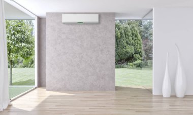 modern parlak iç mekan 3D resimleme