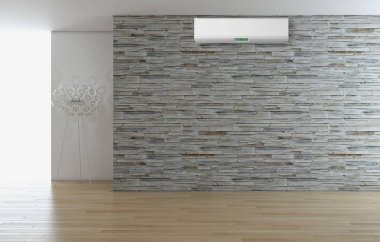 modern parlak iç mekan 3D resimleme