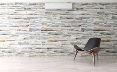 modern parlak iç mekan 3D resimleme