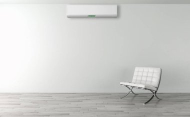 modern parlak iç mekan 3D resimleme