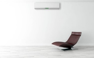 modern parlak iç mekan 3D resimleme