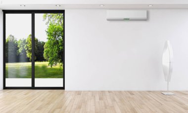 modern parlak iç mekan 3D resimleme