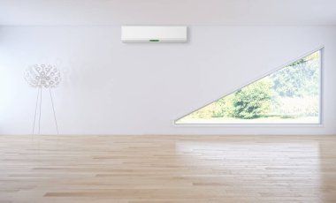 modern parlak iç mekan 3D resimleme