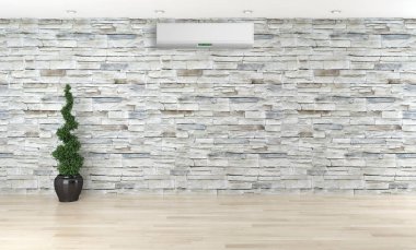 modern parlak iç mekan 3D resimleme