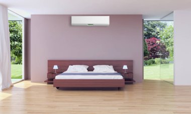 modern parlak iç mekan 3D resimleme