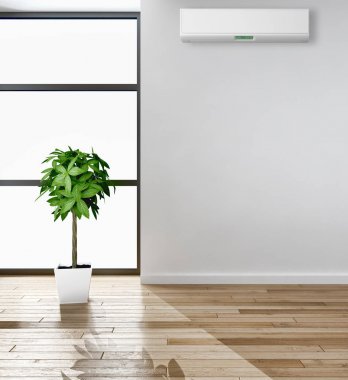 modern parlak iç mekan 3D resimleme