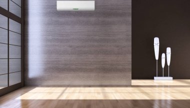 modern parlak iç mekan 3D resimleme