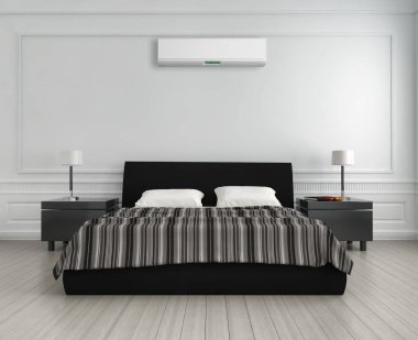 modern parlak iç mekan 3D resimleme