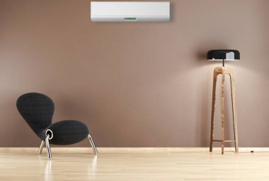 modern parlak iç mekan 3D resimleme