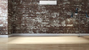 modern parlak iç mekan 3D resimleme