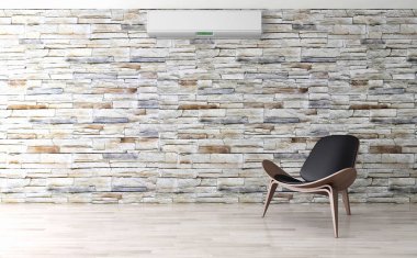 modern parlak iç mekan 3D resimleme