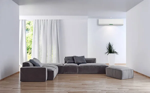 Modern helder interieur 3d rendering illustratie — Stockfoto