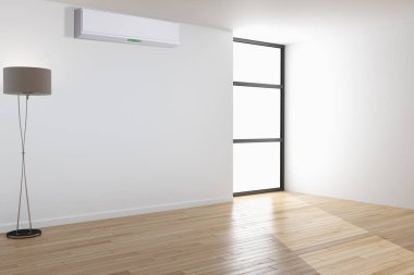 modern parlak iç mekan 3D resimleme