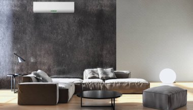 modern parlak iç mekan 3D resimleme