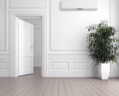 modern parlak iç mekan 3D resimleme