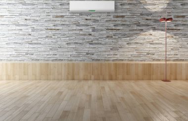 modern parlak iç mekan 3D resimleme