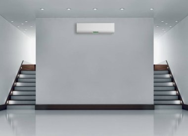 modern parlak iç mekan 3D resimleme