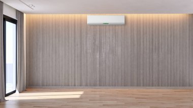 modern parlak iç mekan 3D resimleme