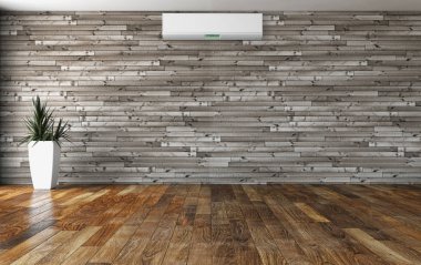 modern parlak iç mekan 3D resimleme