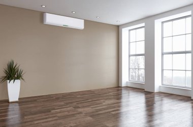 modern parlak iç mekan 3D resimleme