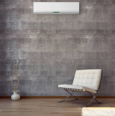 modern parlak iç mekan 3D resimleme