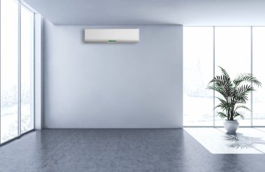 modern parlak iç mekan 3D resimleme