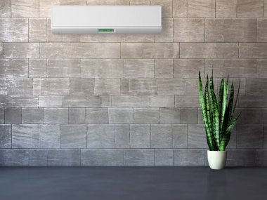 modern parlak iç mekan 3D resimleme