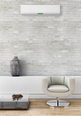 modern parlak iç mekan 3D resimleme