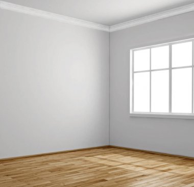 modern parlak iç mekan 3D resimleme