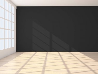 modern parlak iç mekan 3D resimleme