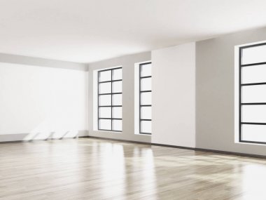modern parlak iç mekan 3D resimleme