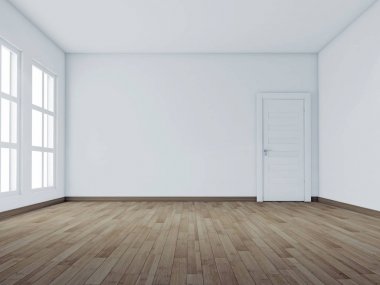 modern parlak iç mekan 3D resimleme