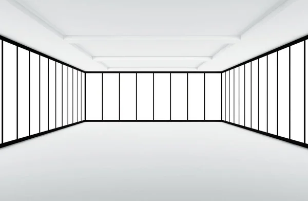Intérieurs lumineux modernes illustration de rendu 3d — Photo