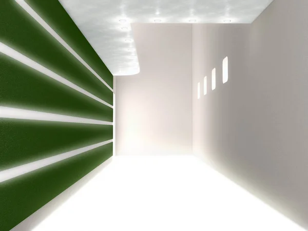 Moderna ljusa interiörer 3D-rendering illustration — Stockfoto