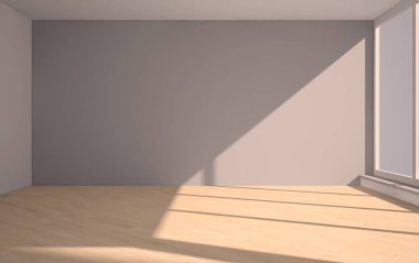 modern parlak iç mekan 3D resimleme