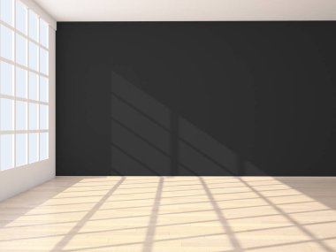 modern parlak iç mekan 3D resimleme