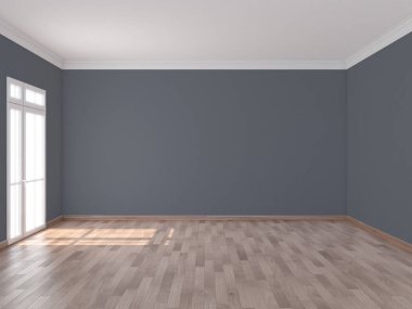 modern parlak iç mekan 3D resimleme