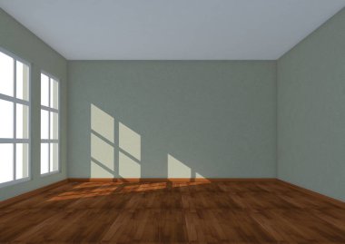modern parlak iç mekan 3D resimleme