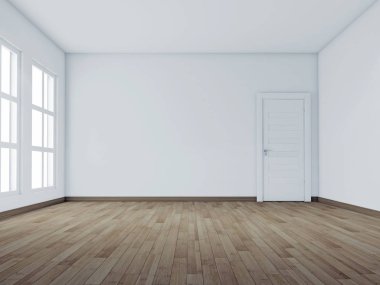 modern parlak iç mekan 3D resimleme