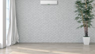 Klima 3d render çizim ile modern iç