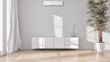 Klima 3d render çizim ile modern iç