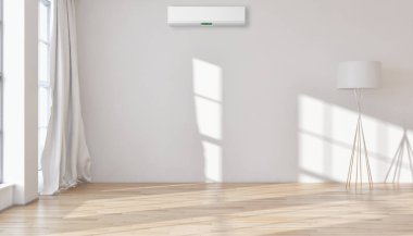 Klima 3d render çizim ile modern iç