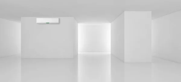 Modern interiör med luftkonditionering 3d rendering illustration — Stockfoto