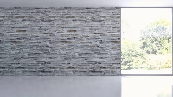 Modern parlak iç daire 3d render illüstrasyon